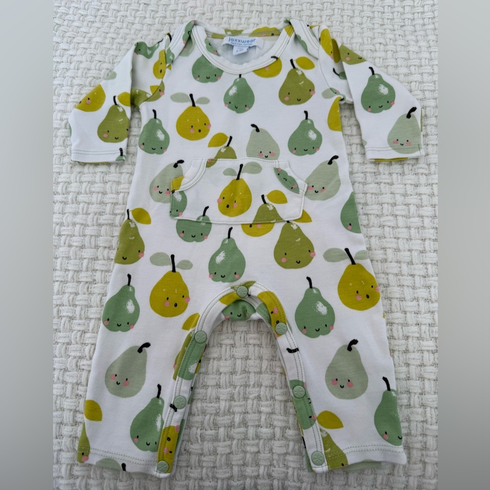Charming Pear Print Kids Romper